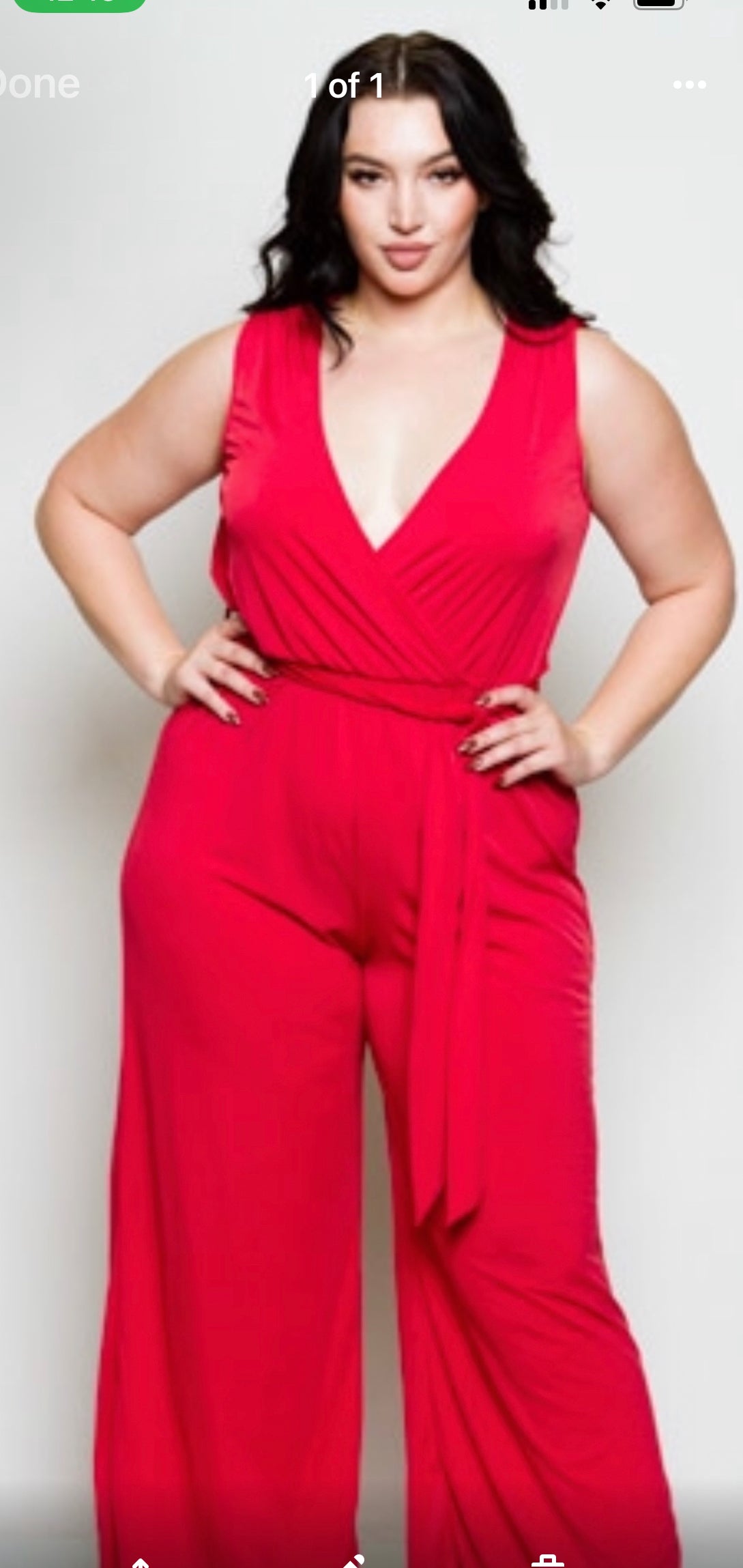 Red maxi jumpsuit