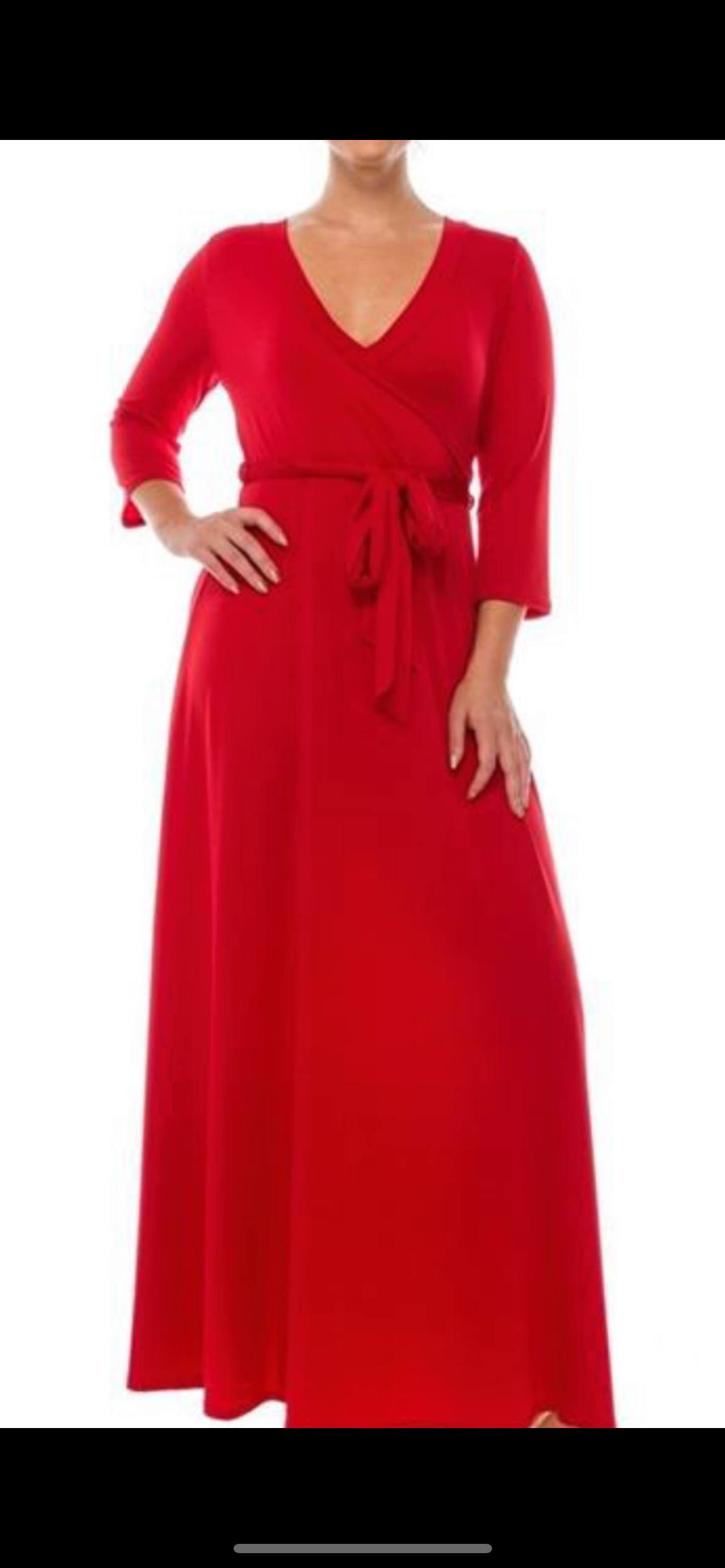 Red maxi dress