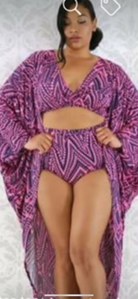 Swimsuit set with coverup