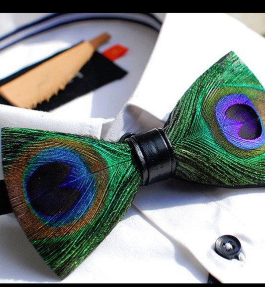 Feather bow tie